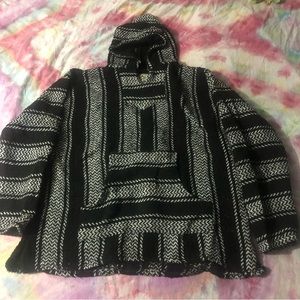 Baja Joe Rasta hoodie. New unused, black and white motif. Size XXL